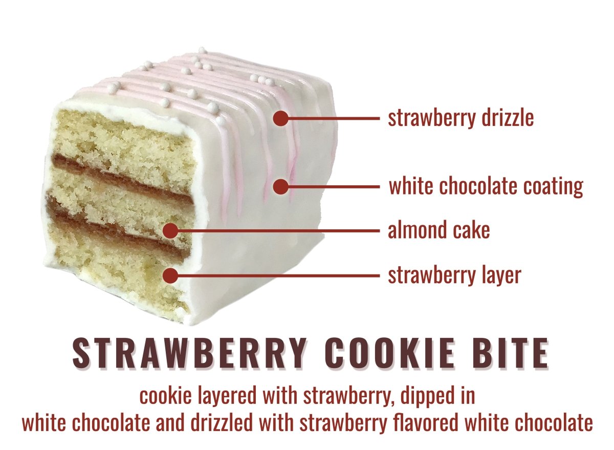 Strawberry Cookie Bites - Nettie's Craft Brownies