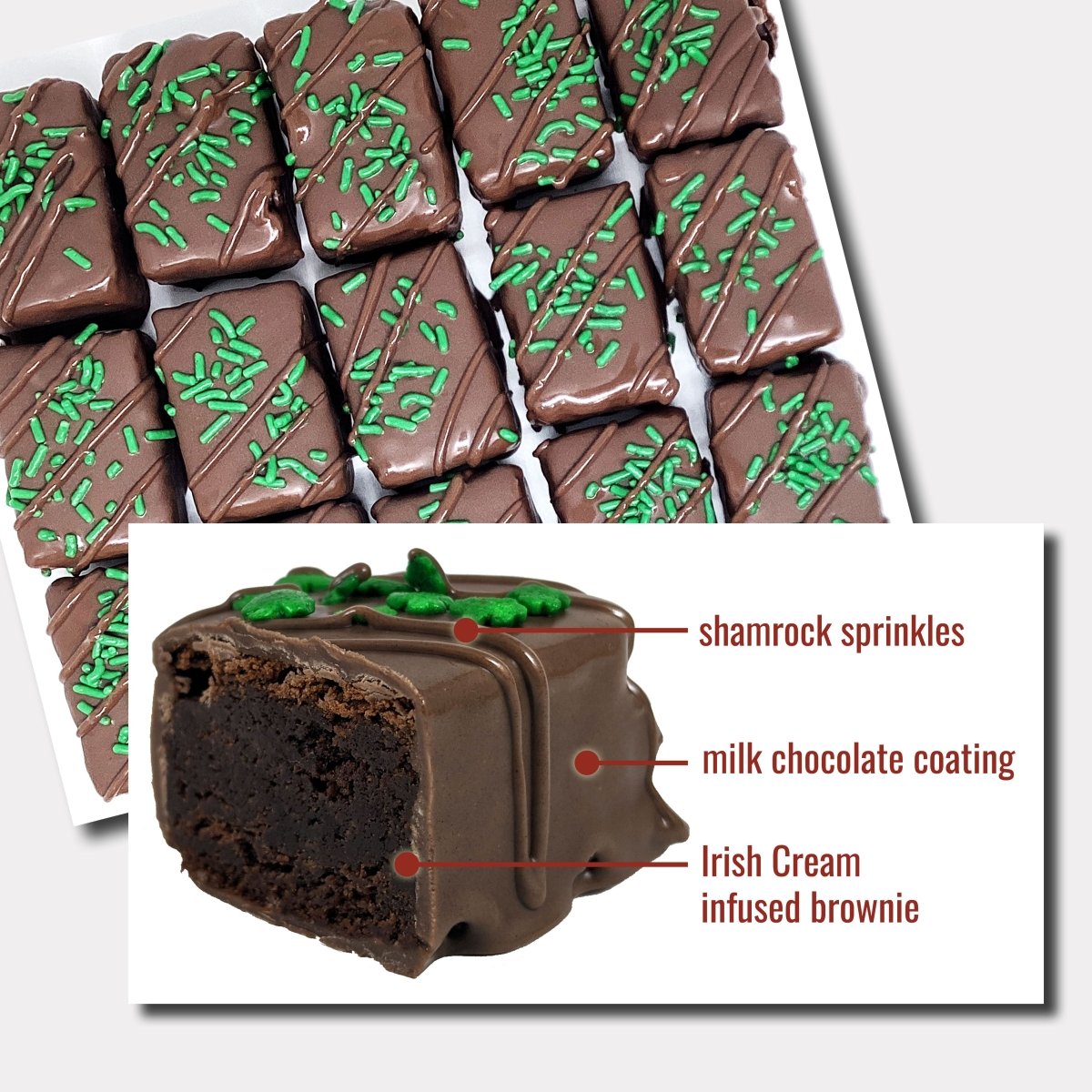 Irish Cream Brownie Bites - Nettie's Craft Brownies