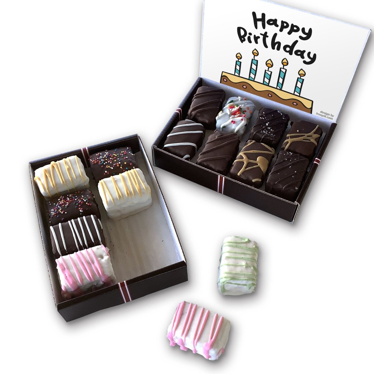 The Happy Birthday Brownie and Cake Combo 16 - Nettie's Craft Brownies