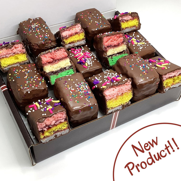 Chocolate-Covered Rainbow Cookies - Nettie's Craft Brownies