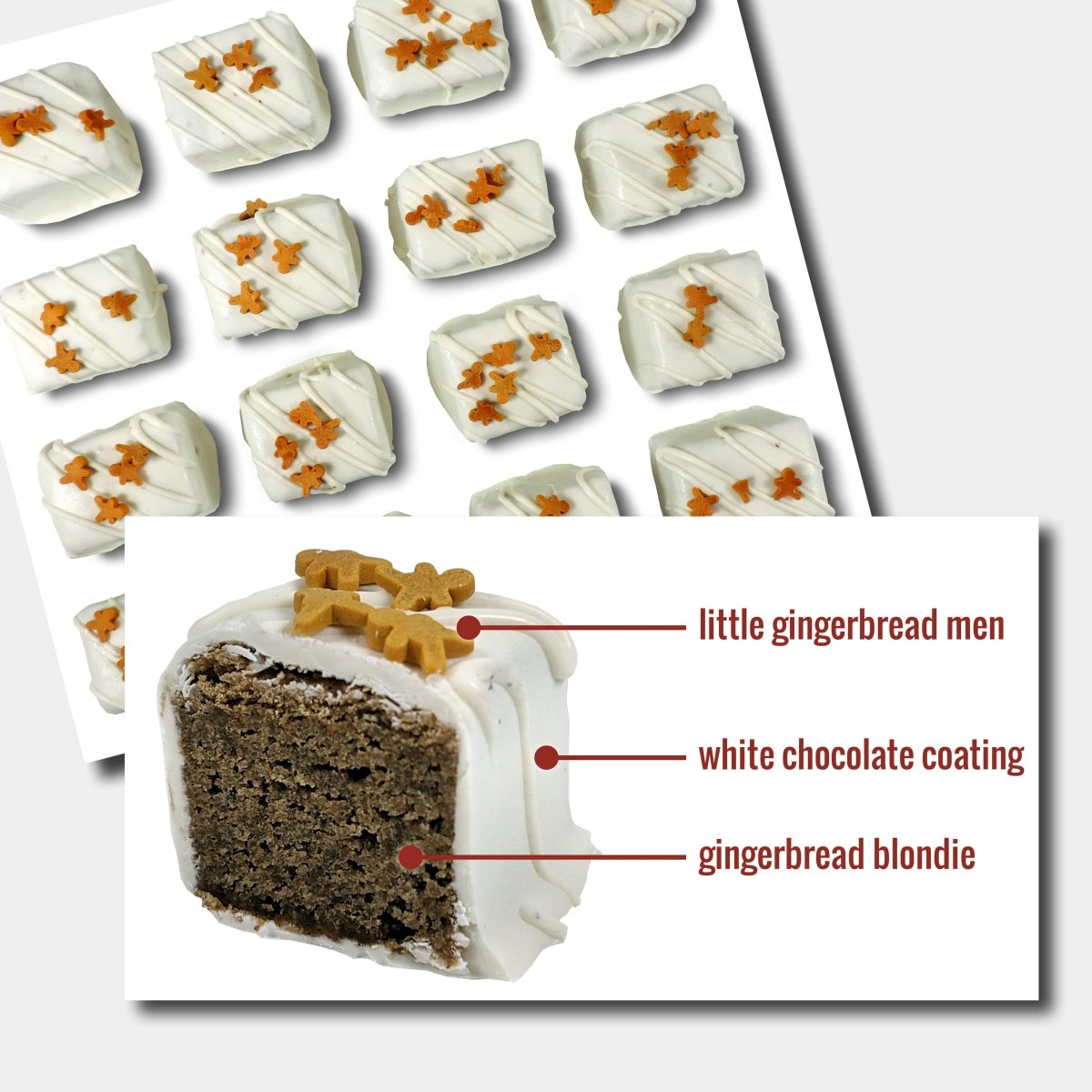 Gingerbread Blondie Bites - Nettie's Craft Brownies