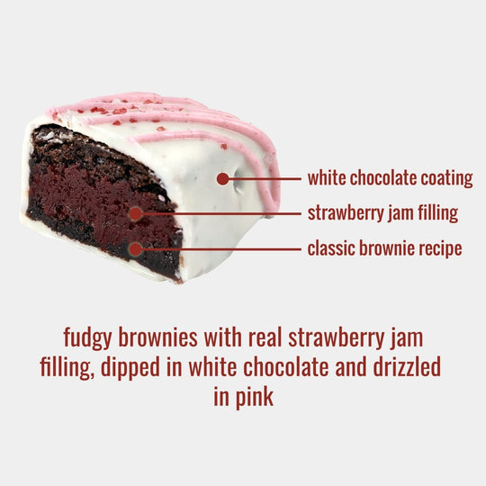 Strawberry Brownie Bites - Nettie's Craft Brownies