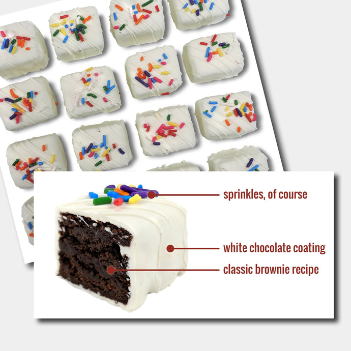 The White Chocolate Brownie Bites - Nettie's Craft Brownies